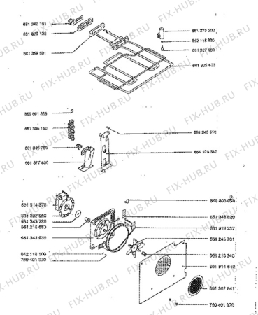 Взрыв-схема плиты (духовки) Aeg 3201B-M - Схема узла Electrical equipment